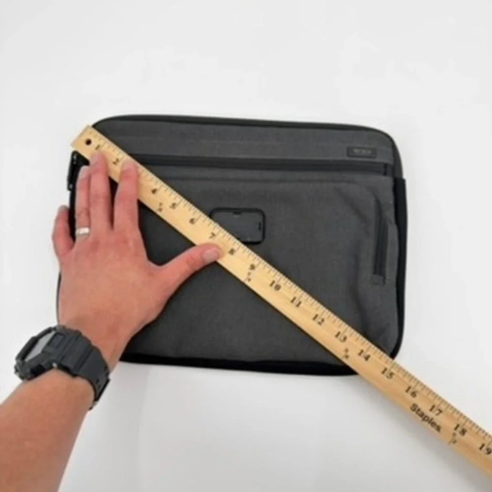 Tumi Alpha 3 Medium Laptop Cover Anthracite Grey Ballistic Nylon Sleeve Padded